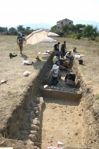 Trial trench dug to control geophysics data